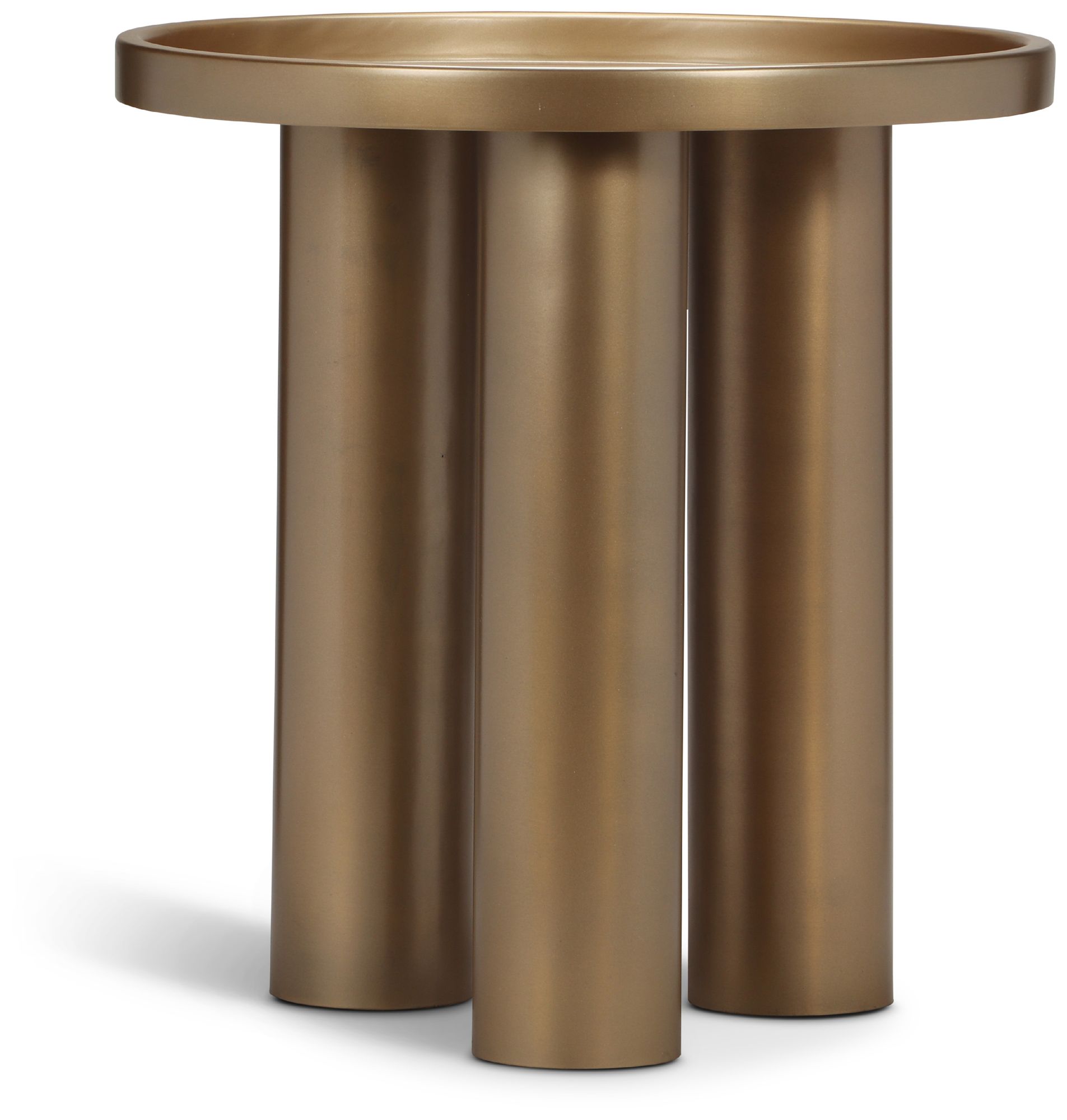 Image 3 Eclat 18" Wide Industrial Brass End Table more views