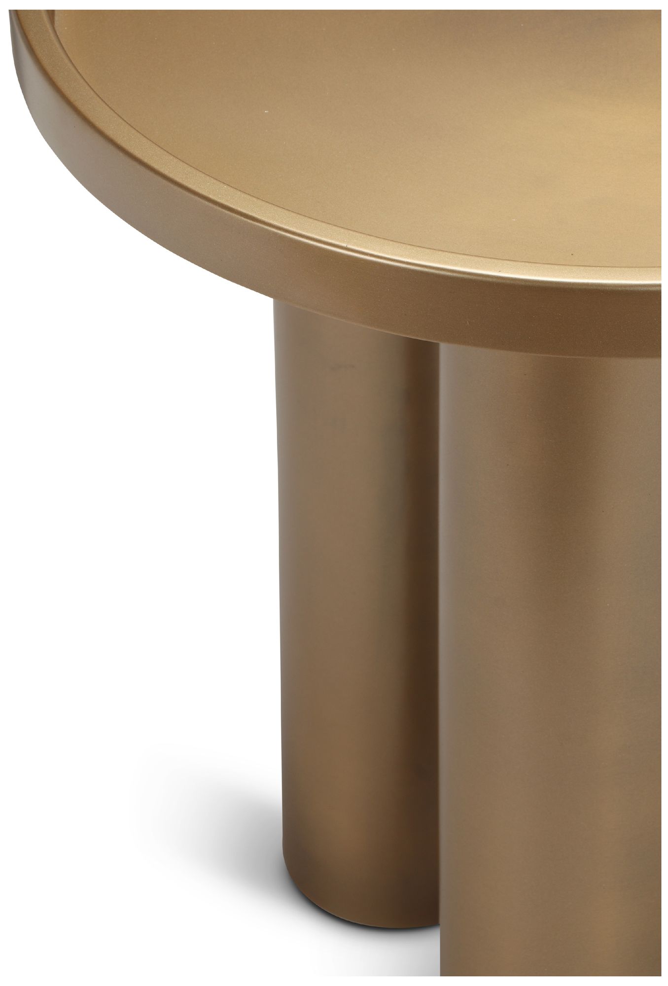 Image 4 Eclat 18" Wide Industrial Brass End Table more views