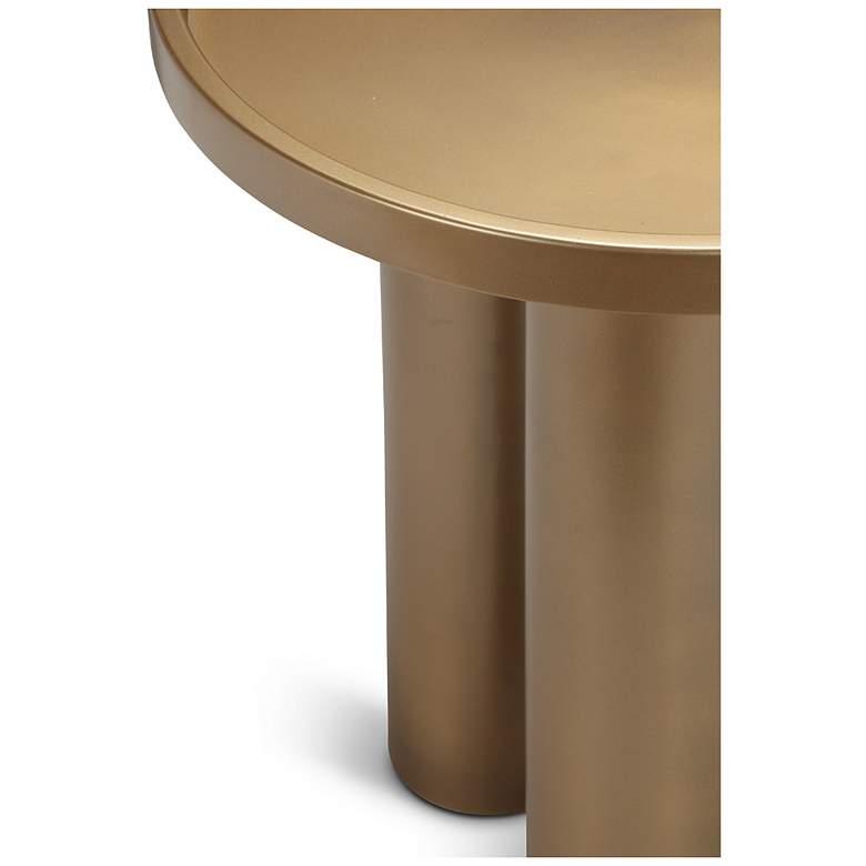 Image 4 Eclat 18" Wide Industrial Brass End Table more views