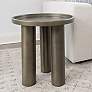 1_Eclat 18" Wide Industrial Nickel End Table