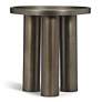 3_Eclat 18" Wide Industrial Nickel End Table more views