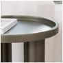 6_Eclat 18" Wide Industrial Nickel End Table more views