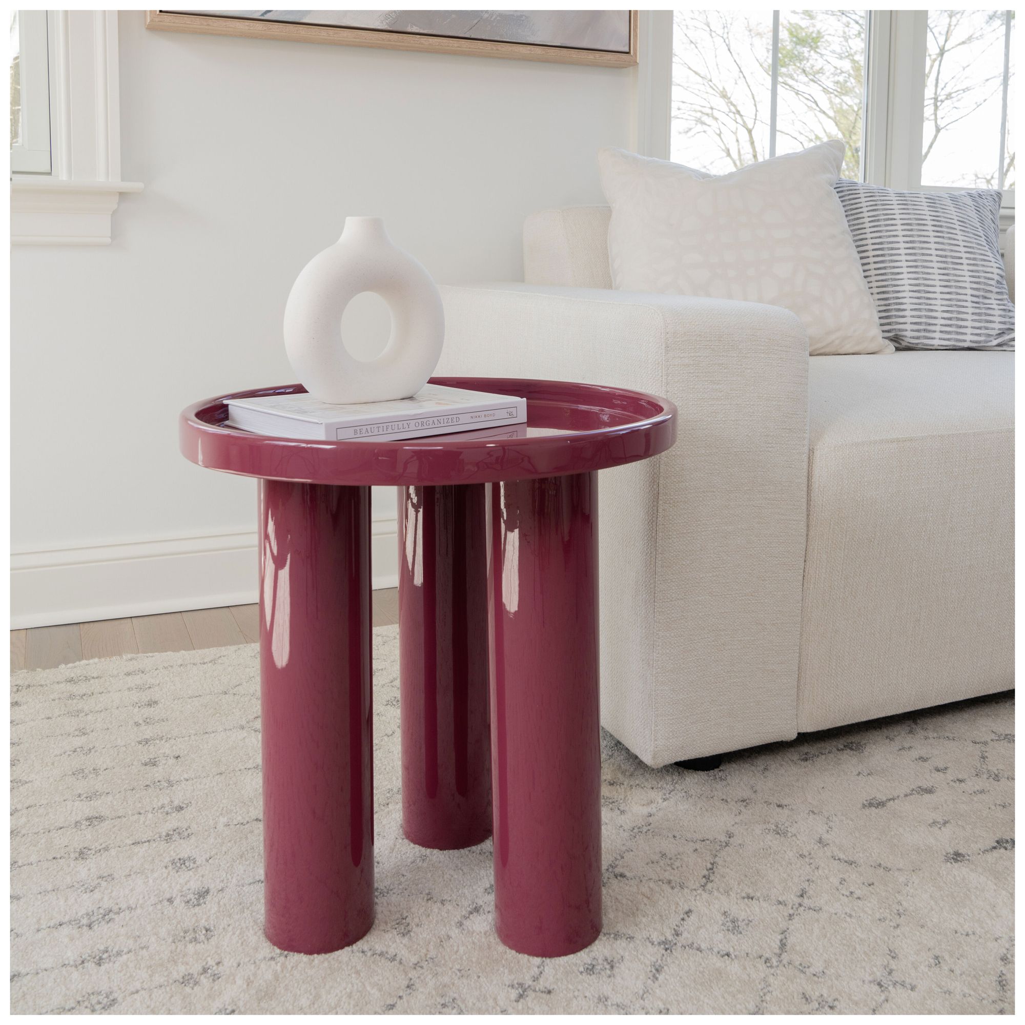 Image 5 Eclat 18" Wide Plum End Table more views