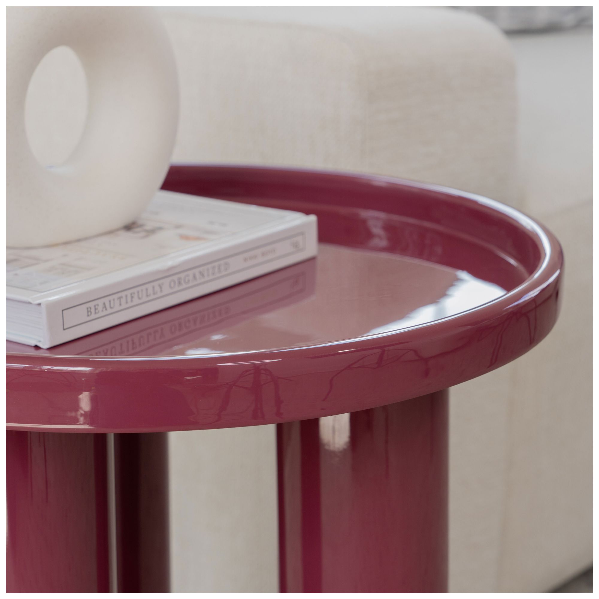 Image 6 Eclat 18" Wide Plum End Table more views