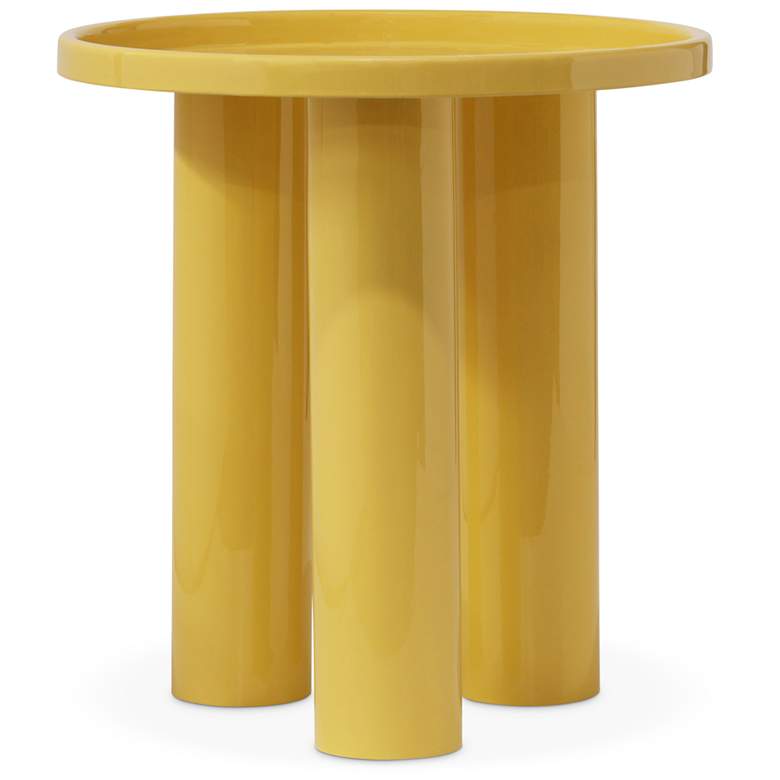Image 1 Eclat 18" Wide Yellow Ochre End Table