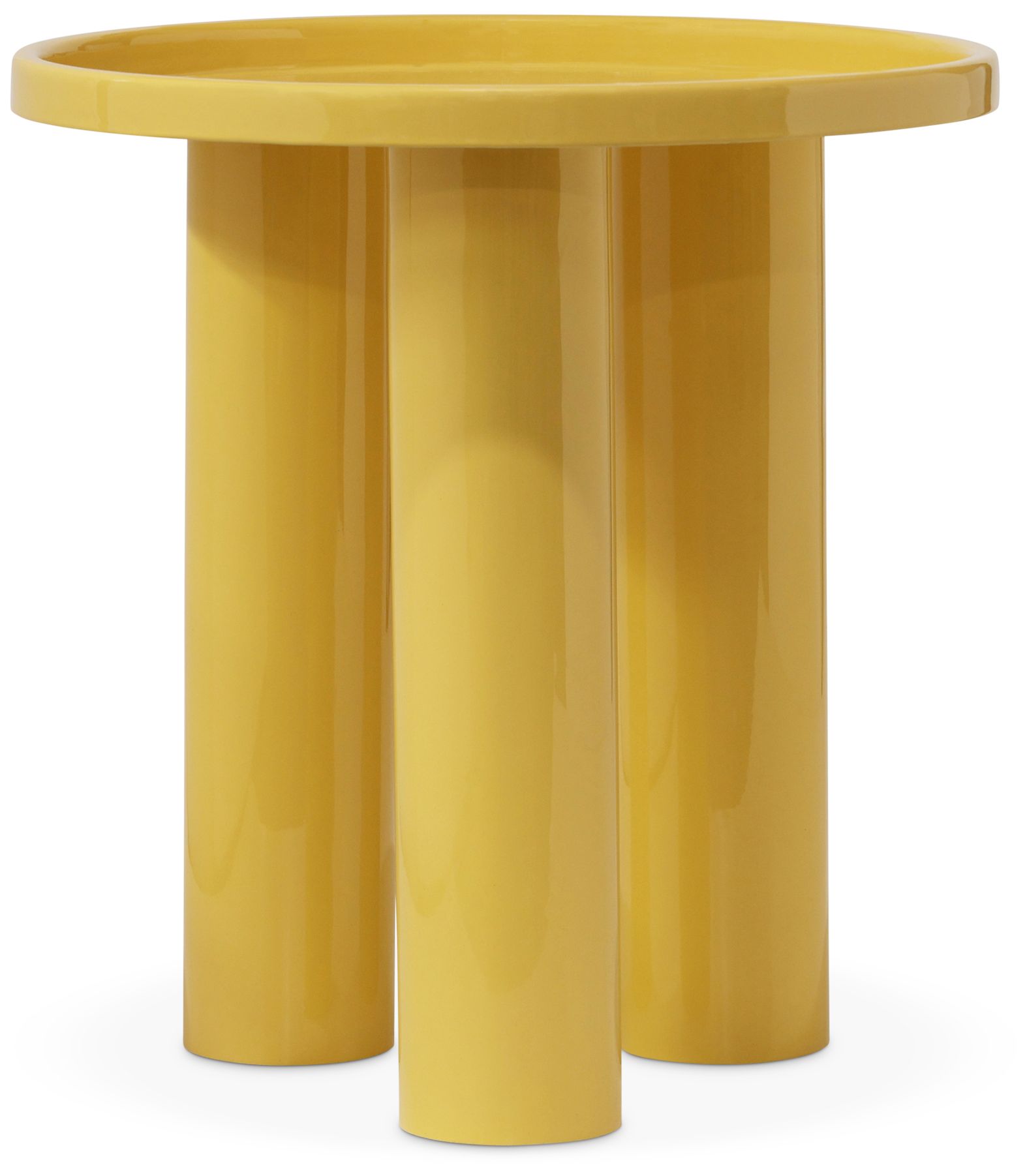 Image 2 Eclat 18" Wide Yellow Ochre End Table more views
