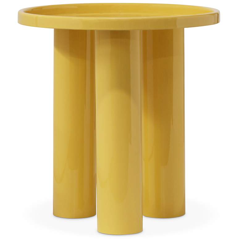 Image 2 Eclat 18" Wide Yellow Ochre End Table more views