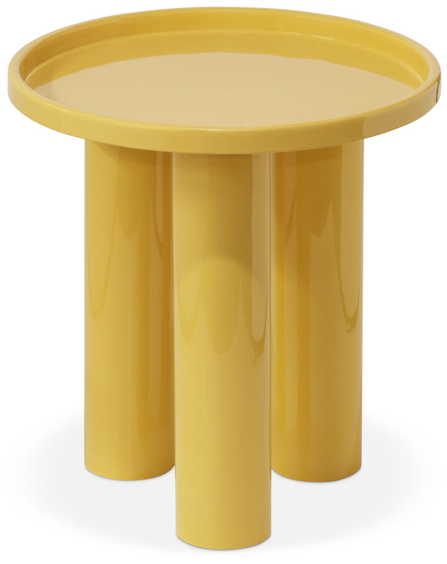 Image 3 Eclat 18" Wide Yellow Ochre End Table more views