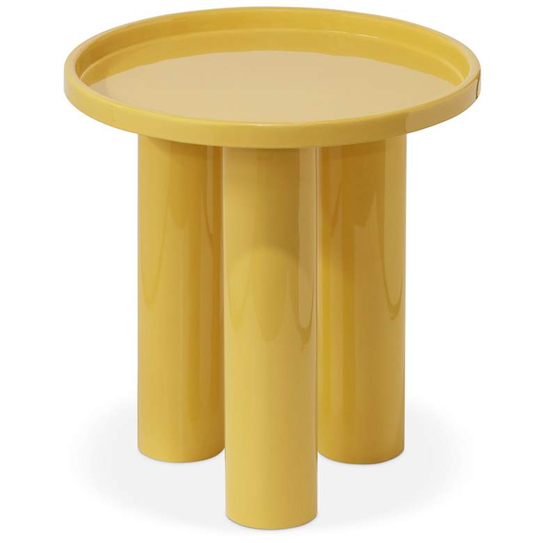 Image 3 Eclat 18" Wide Yellow Ochre End Table more views
