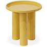 3_Eclat 18" Wide Yellow Ochre End Table more views