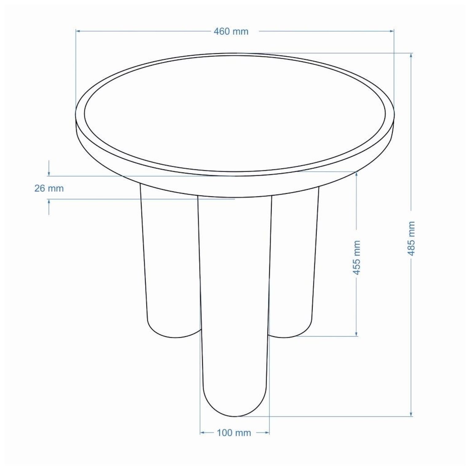 Eclat 18" Wide Yellow Ochre End Table