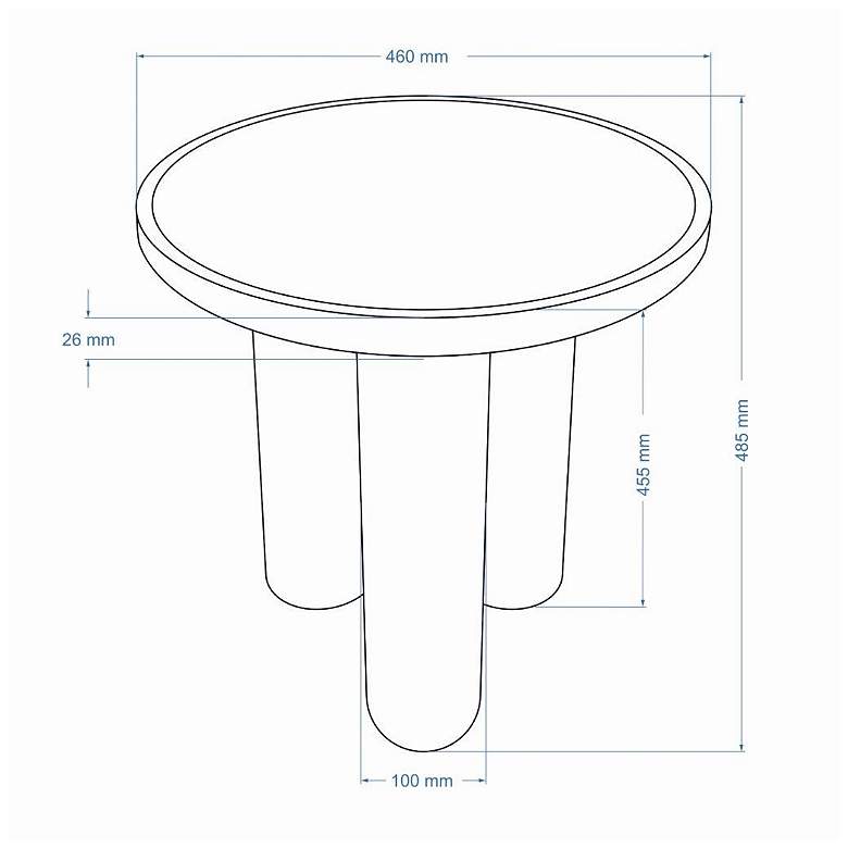Image 6 Eclat 18" Wide Yellow Ochre End Table more views