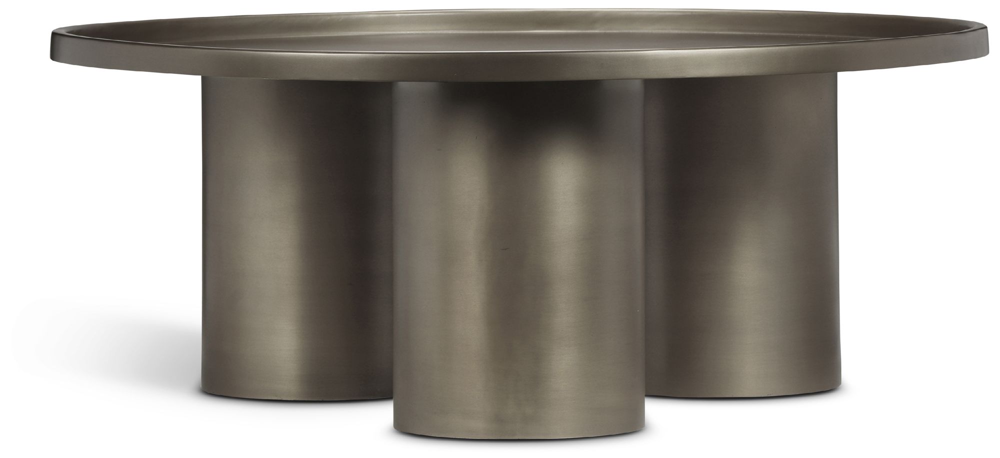 Image 3 Eclat Sofia Enamel 37.75" Wide Industrial Nickel Coffee Table more views