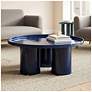 1_Eclat Sofia Enamel 37.75" Wide Navy Coffee Table