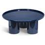 3_Eclat Sofia Enamel 37.75" Wide Navy Coffee Table more views