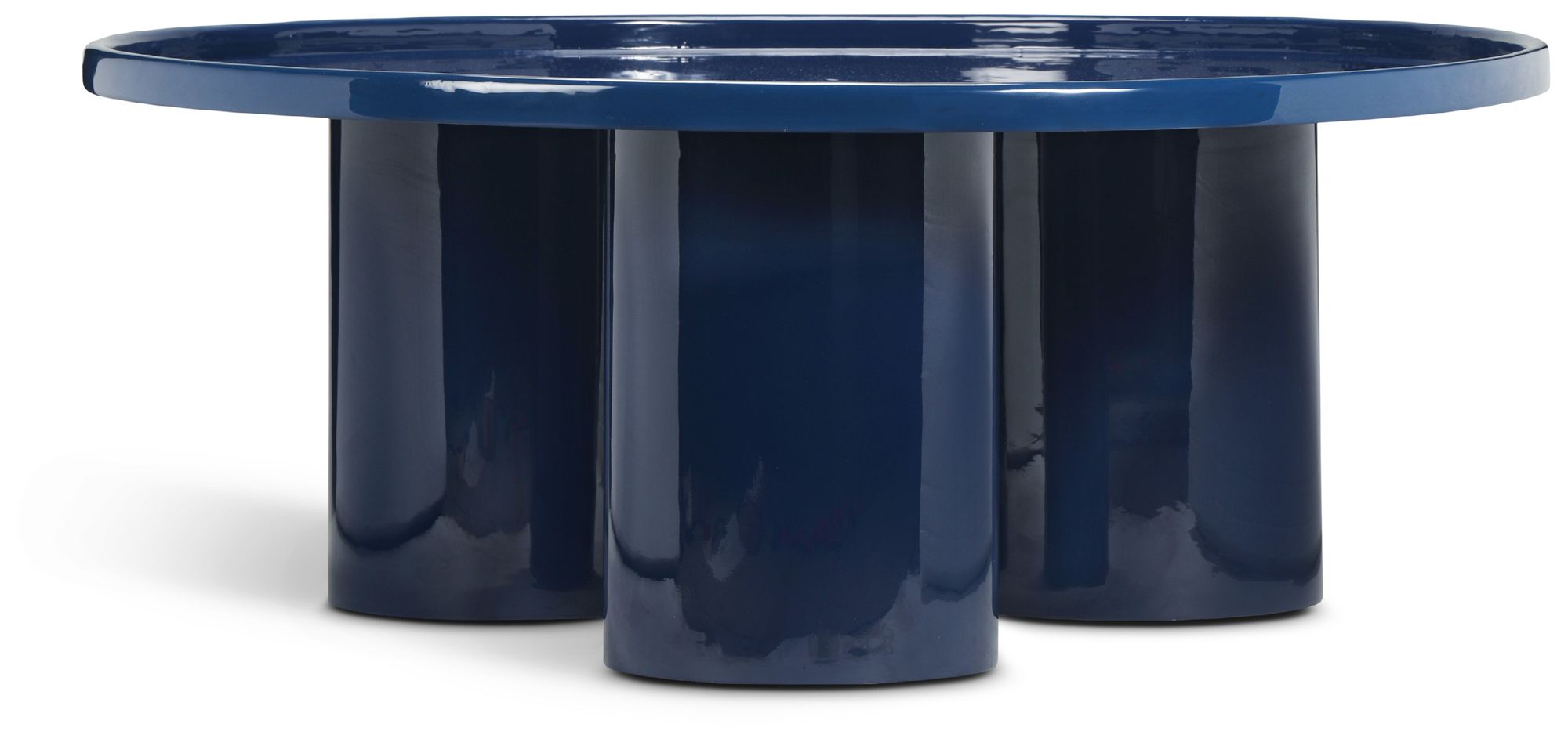 Image 4 Eclat Sofia Enamel 37.75" Wide Navy Coffee Table more views