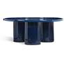 4_Eclat Sofia Enamel 37.75" Wide Navy Coffee Table more views