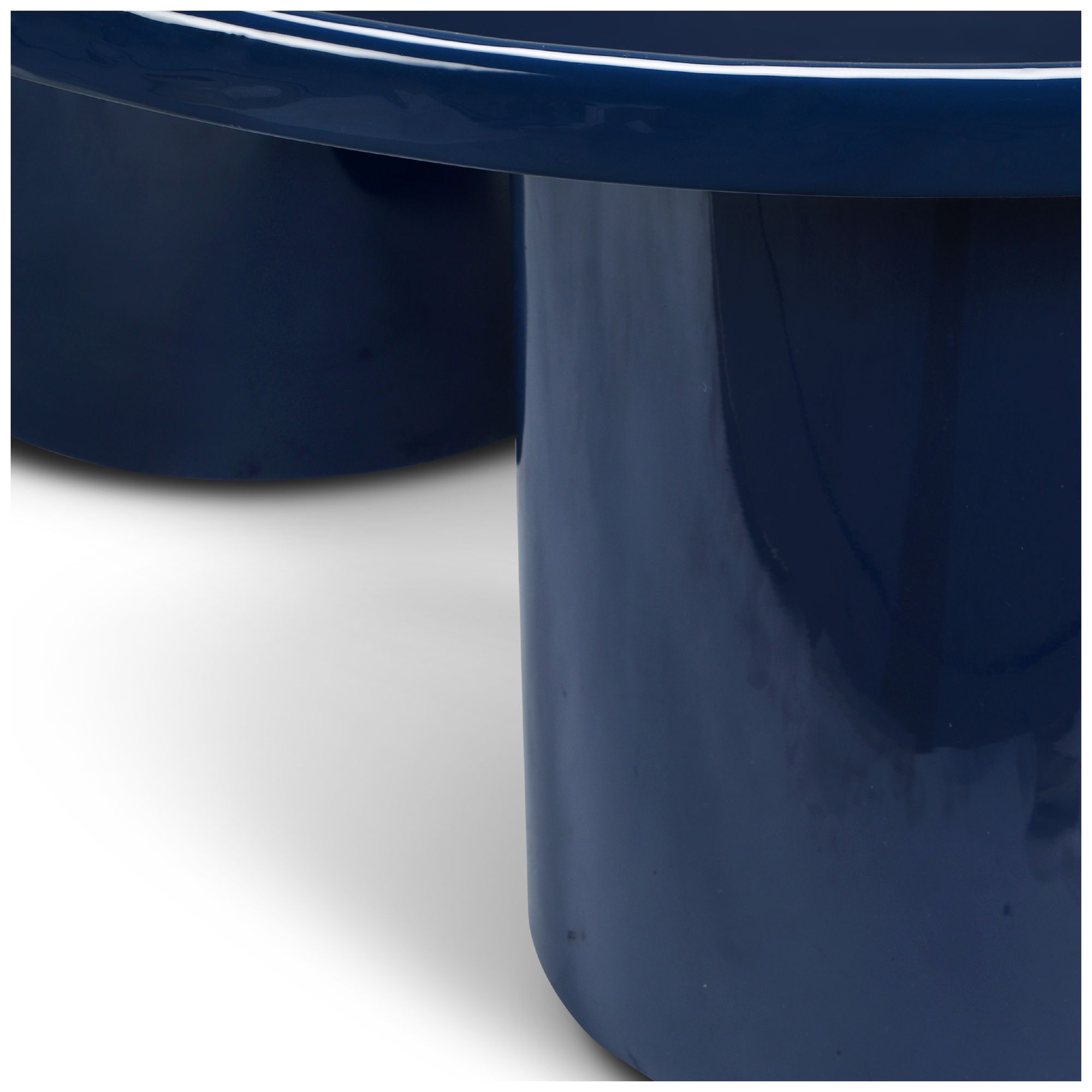 Image 5 Eclat Sofia Enamel 37.75" Wide Navy Coffee Table more views