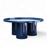 6_Eclat Sofia Enamel 37.75" Wide Navy Coffee Table more views