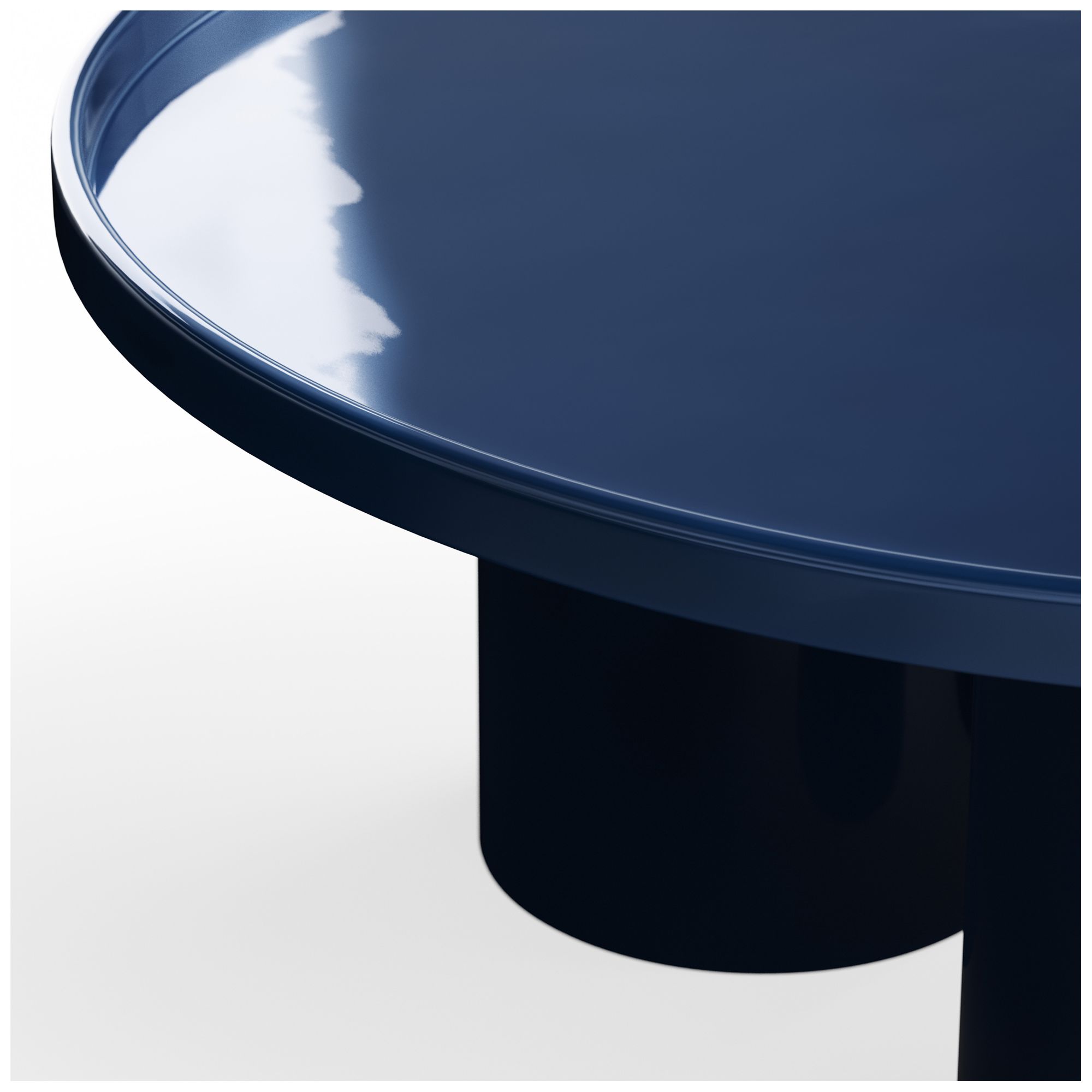 Image 7 Eclat Sofia Enamel 37.75" Wide Navy Coffee Table more views