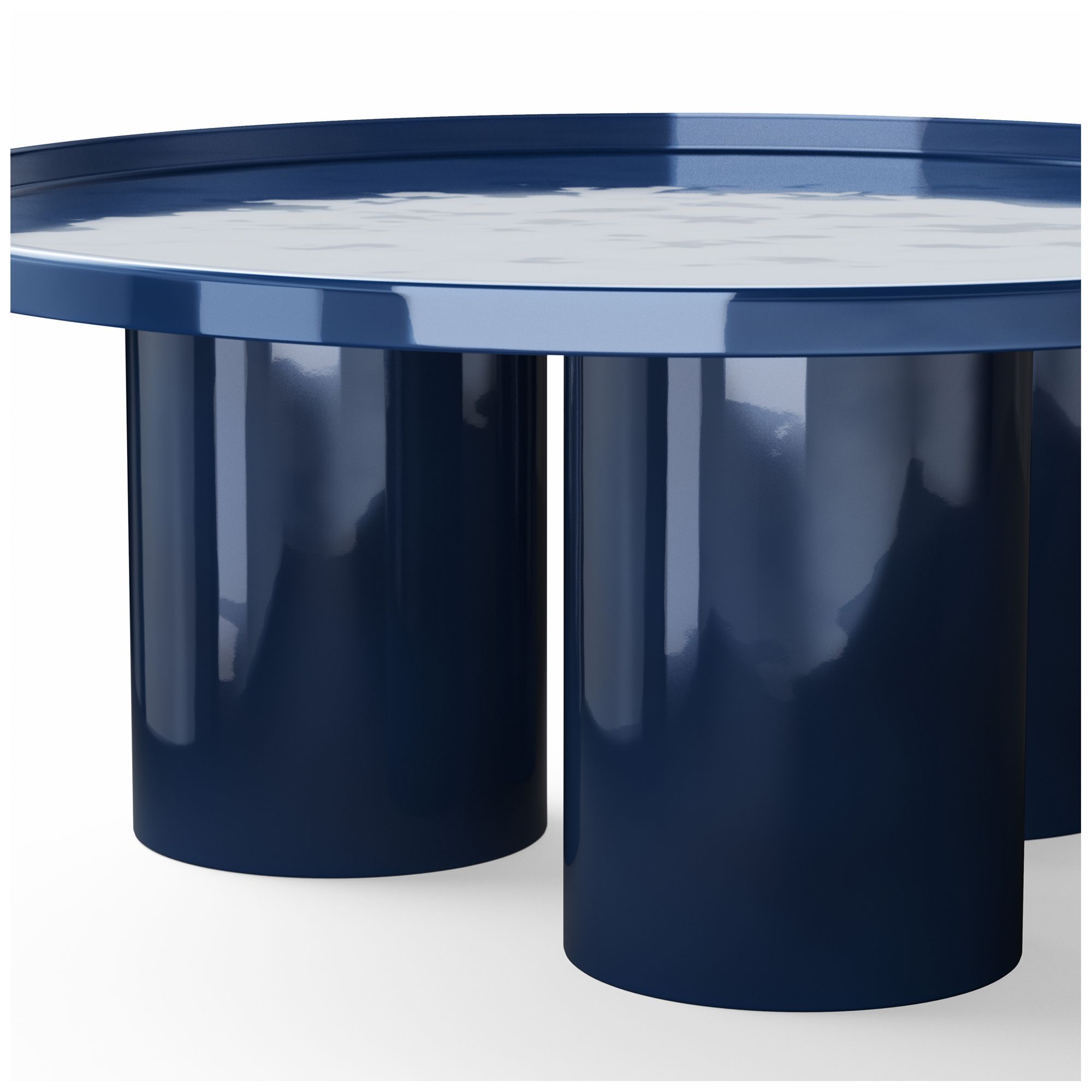 Eclat Sofia Enamel 37.75" Wide Navy Coffee Table