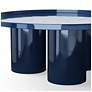 Eclat Sofia Enamel 37.75" Wide Navy Coffee Table