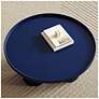 Eclat Sofia Enamel 37.75" Wide Navy Coffee Table