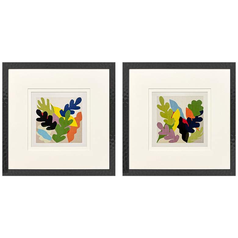 Image 1 Eclectic Garden 22"W x 22"H Framed Art Set of 2