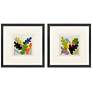 1_Eclectic Garden 22"W x 22"H Framed Art Set of 2