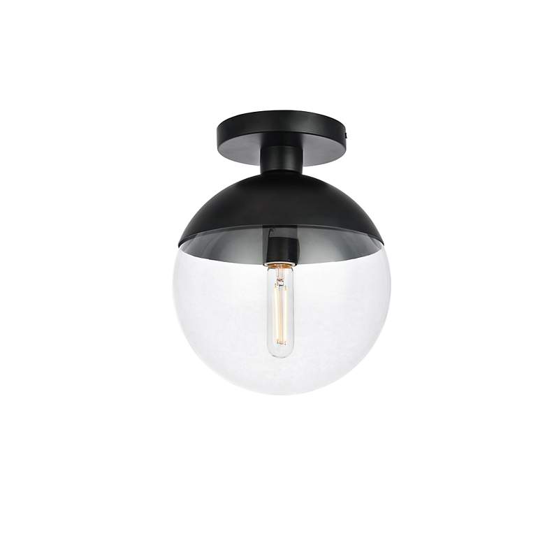 Image 4 Eclipse 1 Lt Black Flush Mount With Clear Glass more views