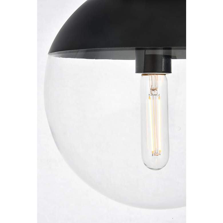 Image 5 Eclipse 1 Lt Black Flush Mount With Clear Glass more views
