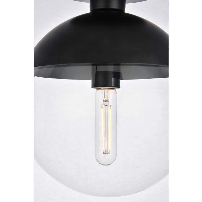 Image 7 Eclipse 1 Lt Black Flush Mount With Clear Glass more views