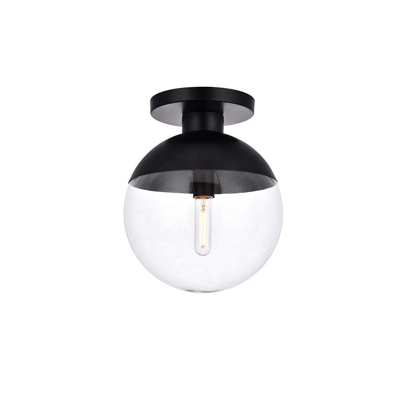 Image 4 Eclipse 1 Lt Black Flush Mount With Clear Glass more views