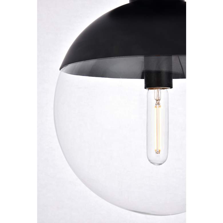 Image 6 Eclipse 1 Lt Black Flush Mount With Clear Glass more views