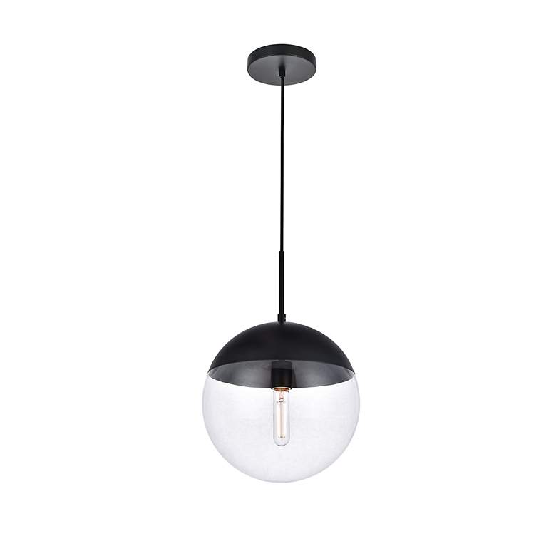 Image 4 Eclipse 1 Lt Black Pendant With Clear Glass more views