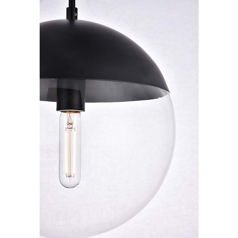 Image 6 Eclipse 1 Lt Black Pendant With Clear Glass more views