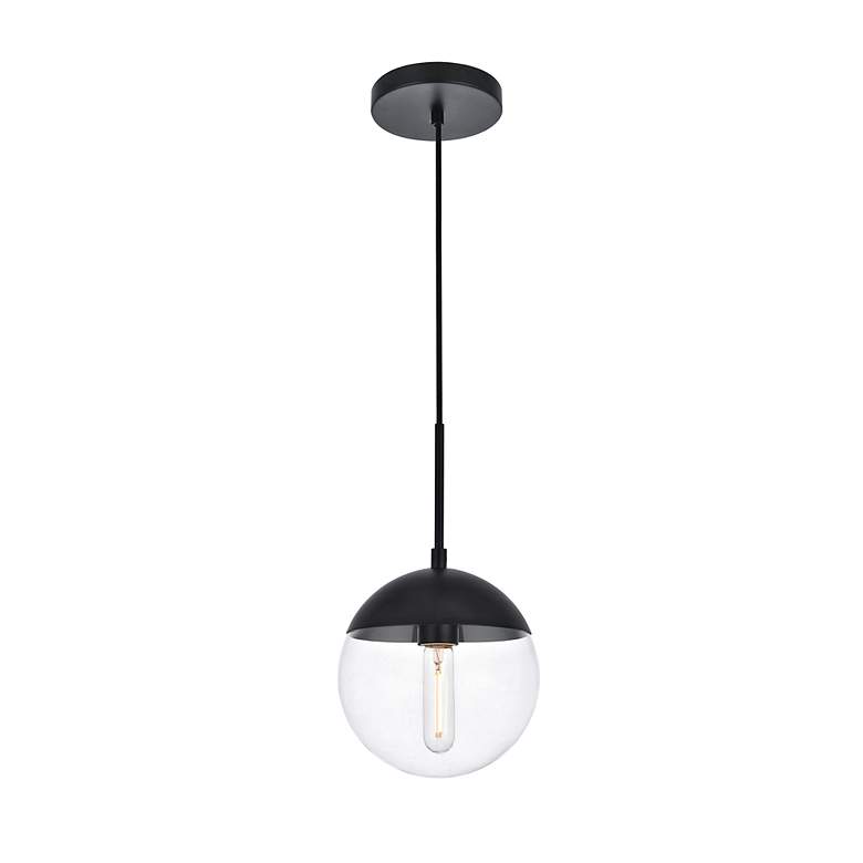 Image 4 Eclipse 1 Lt Black Pendant With Clear Glass more views