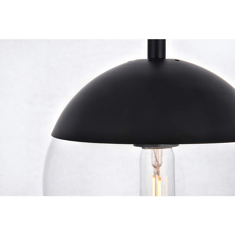 Image 6 Eclipse 1 Lt Black Pendant With Clear Glass more views