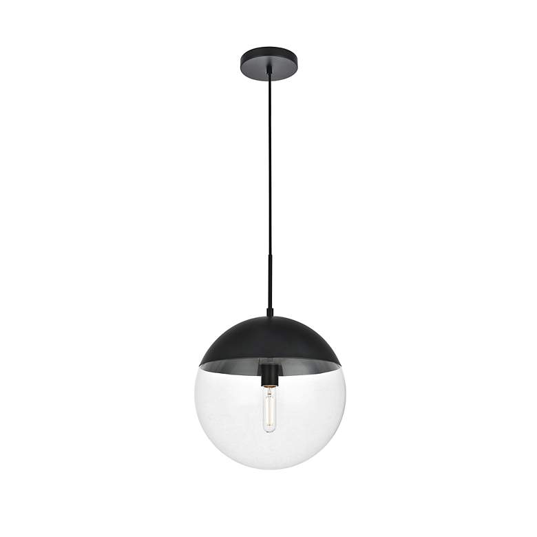 Image 4 Eclipse 1 Lt Black Pendant With Clear Glass more views