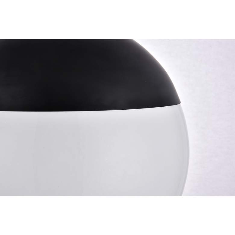 Image 5 Eclipse 1 Lt Black Pendant With Frosted White Glass more views