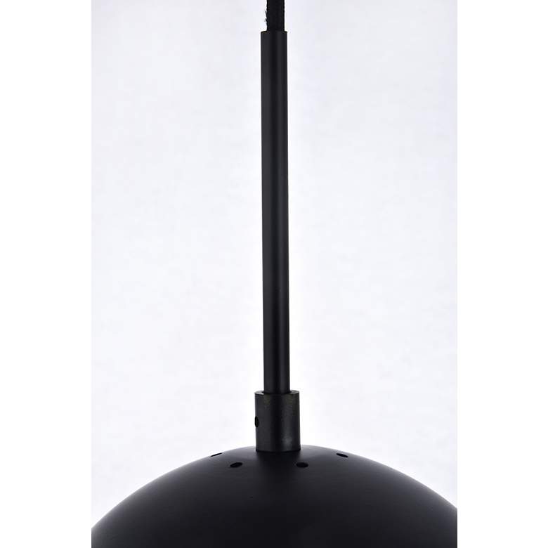 Image 7 Eclipse 1 Lt Black Pendant With Frosted White Glass more views