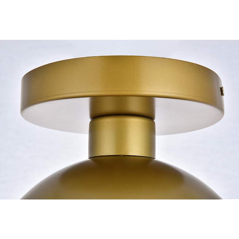Image 5 Eclipse 1 Lt Brass Flush Mount With Clear Glass more views