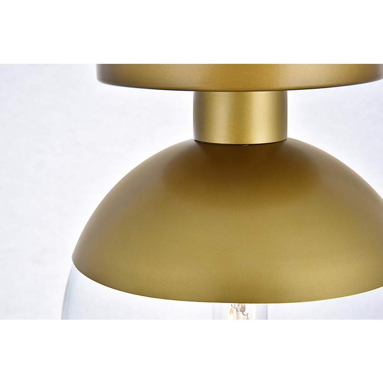 Image 6 Eclipse 1 Lt Brass Flush Mount With Clear Glass more views