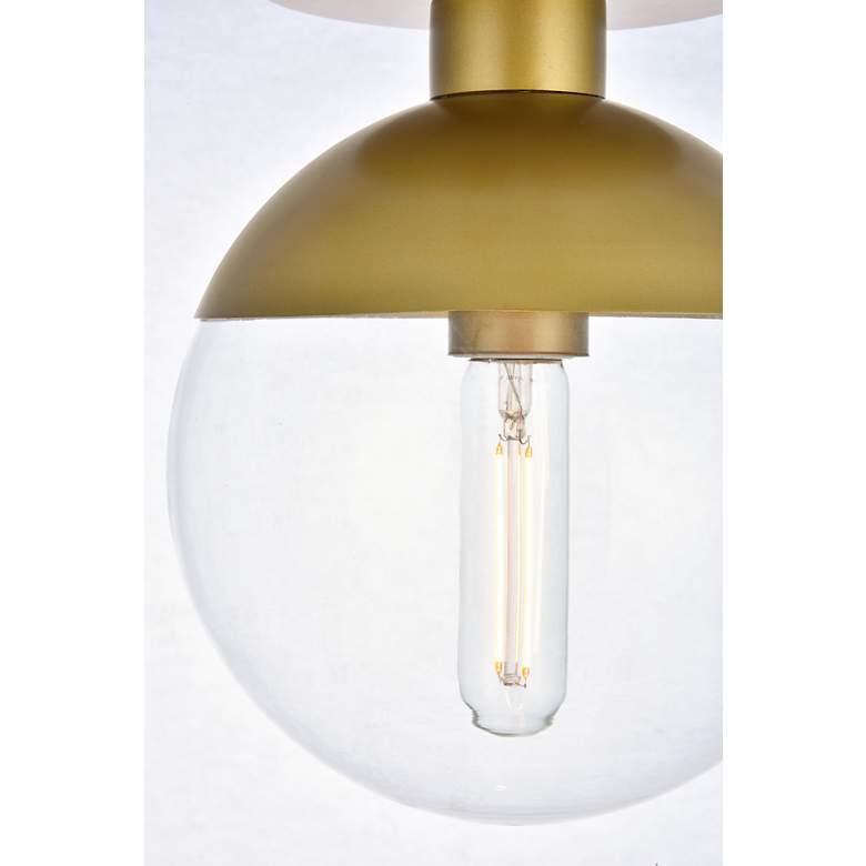 Image 7 Eclipse 1 Lt Brass Flush Mount With Clear Glass more views