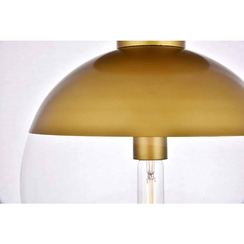 Image 5 Eclipse 1 Lt Brass Flush Mount With Clear Glass more views