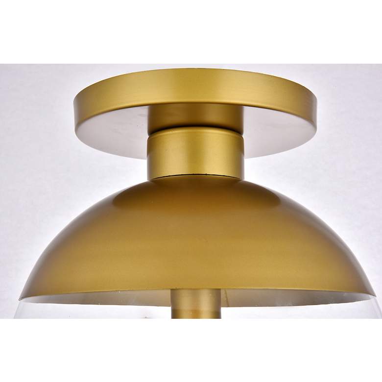 Image 6 Eclipse 1 Lt Brass Flush Mount With Clear Glass more views