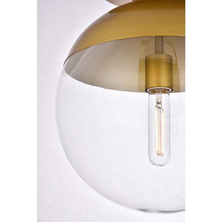 Image 7 Eclipse 1 Lt Brass Flush Mount With Clear Glass more views