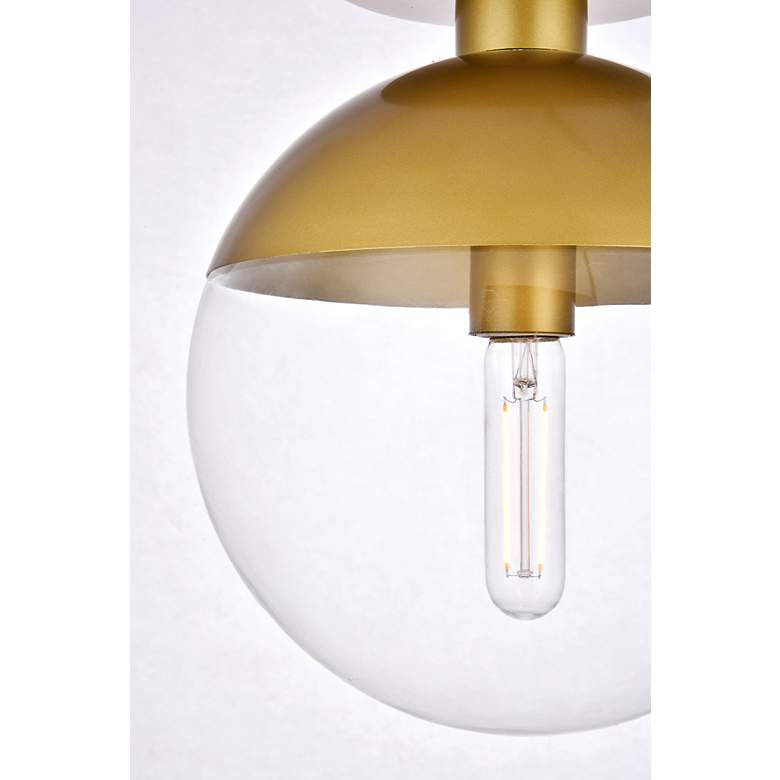 Image 5 Eclipse 1 Lt Brass Flush Mount With Clear Glass more views