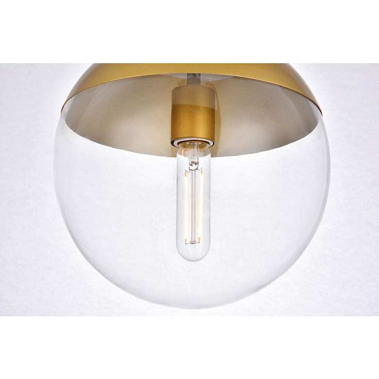 Image 6 Eclipse 1 Lt Brass Flush Mount With Clear Glass more views