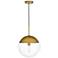 Eclipse 1 Lt Brass Pendant With Clear Glass